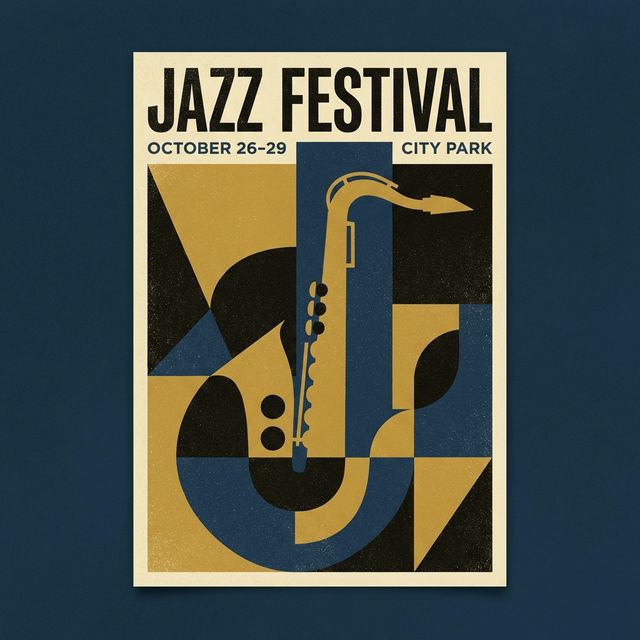 Jazz Festival Event Poster Illustration